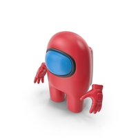 Red Among Us Character PNG & PSD Images