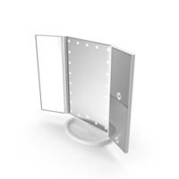 Lighted Makeup Tri Fold Mirror PNG & PSD Images