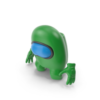 Green Sad Among Us Character PNG & PSD Images