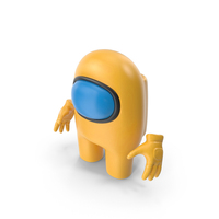 Yellow Among Us Character PNG & PSD Images