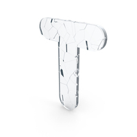 Broken Glass Letter T PNG & PSD Images