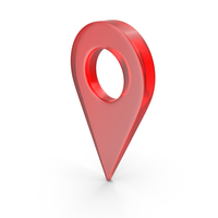 Red Glass Location Pin Symbol PNG & PSD Images