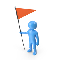 Blue Stickman At Checkpoint PNG & PSD Images
