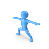 Blue Stickman Doing Yoga PNG & PSD Images