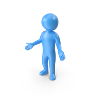 Blue Stickman Is Sorry PNG & PSD Images