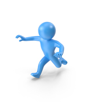 Blue Stickman Jumping PNG & PSD Images