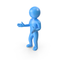 Blue Stickman Talking PNG & PSD Images