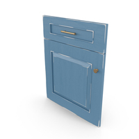 Kitchen Facade Classic Aged Blue White PNG & PSD Images