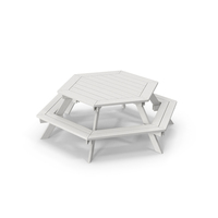 White Picnic Table PNG & PSD Images