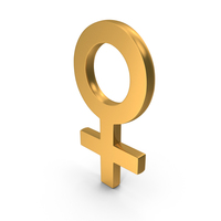 Female Female Gender symbol Gold PNG & PSD Images
