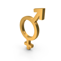 Male and Female Male and Female Gender Symbol Gold PNG & PSD Images