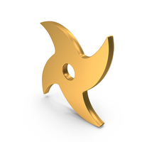 Gold Shuriken Computer Icon PNG & PSD Images