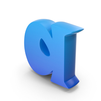 Toon Style Small Alphabet A Blue PNG & PSD Images