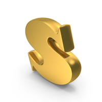 Gold Toon Style Capital Alphabet S PNG & PSD Images