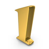 Toon Style Small Alphabet L Gold PNG & PSD Images
