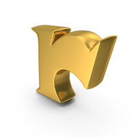 Toon Style Small Alphabet R Gold PNG & PSD Images