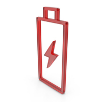Red Glass Battery Power Symbol PNG & PSD Images