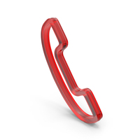 Red Glass Call Symbol PNG & PSD Images