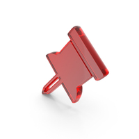 Red Glass Desk Pin Symbol PNG & PSD Images