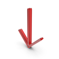 Red Glass Down Arrow Symbol PNG & PSD Images