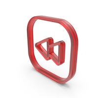 Red Glass Fast Forward Or Backward Symbol PNG & PSD Images