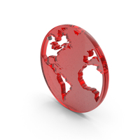 Red Glass Globe Symbol PNG & PSD Images