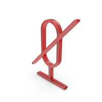 Red Glass Mic Mute Symbol PNG & PSD Images