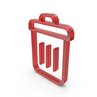 Red Glass Recycle Bin Symbol PNG & PSD Images