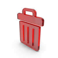 Red Glass Recycle Bin Symbol PNG & PSD Images