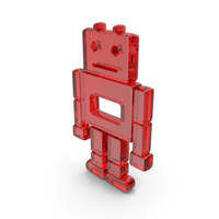 Red Glass Robot Icon PNG & PSD Images