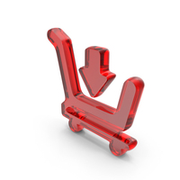 Red Glass Shopping Cart Add Symbol PNG & PSD Images
