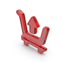 Red Glass Shopping Cart Remove Symbol PNG & PSD Images