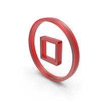 Red Glass Stop Round Icon PNG & PSD Images