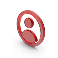 Red Glass User Account Symbol PNG & PSD Images