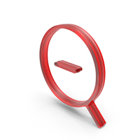 Red Glass Zoom Out Symbol PNG & PSD Images