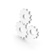 3 Gear Setting Maintenance Icon White PNG & PSD Images