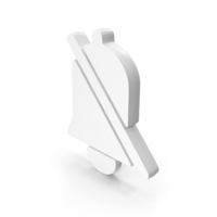 Notification Bell Mute Icon White PNG & PSD Images