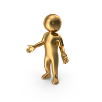 Gold Stickman Is Sorry PNG & PSD Images