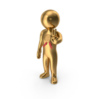 Gold Stickman With Gold Medal PNG & PSD Images