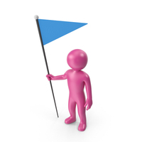 Pink Stickman At Checkpoint PNG & PSD Images