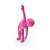 Pink Stickman Doing Aerobics PNG & PSD Images