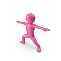 Pink Stickman Doing Yoga PNG & PSD Images