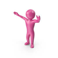 Pink Stickman Greeting PNG & PSD Images