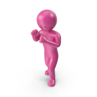 Pink Stickman Guarding PNG & PSD Images