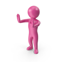 Pink Stickman Stop PNG & PSD Images