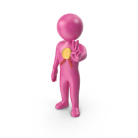 Pink Stickman With Gold Medal PNG & PSD Images