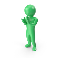 Green Stickman Clapping Hands PNG & PSD Images