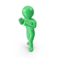Green Stickman Guarding PNG & PSD Images