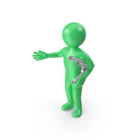 Green Stickman Holding Blueprints PNG & PSD Images