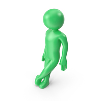 Green Stickman Leaning PNG & PSD Images